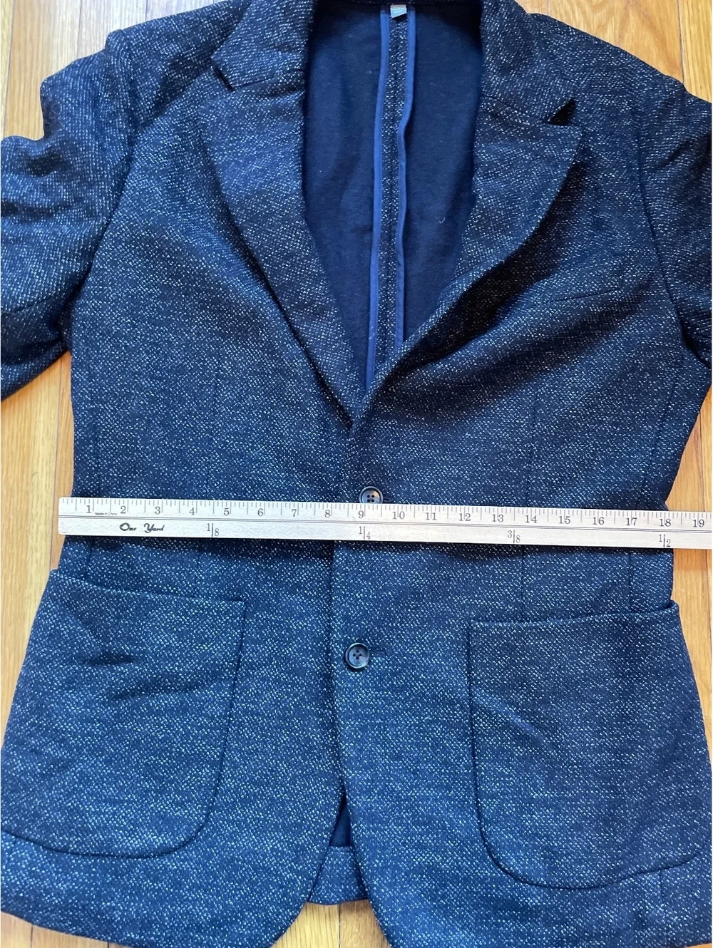 Bonobos Slim Fit Sport Coat 40R Navy Italian Wool Cashmere Blend Blazer Italian
